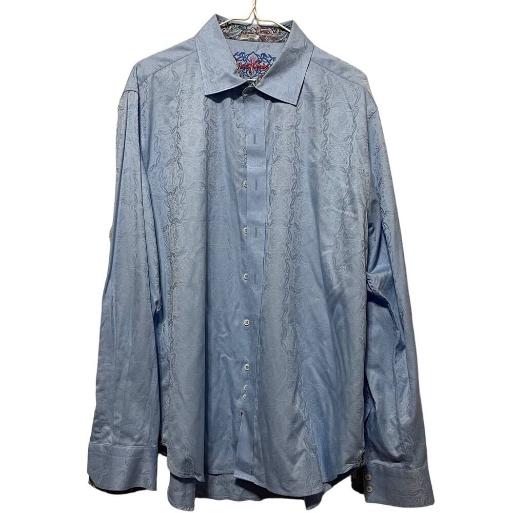Men's Robert Graham Light Blue Long Sleeve Button Down Dress Shirt
